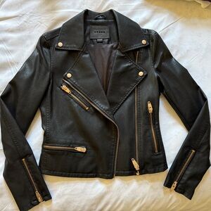 Blank NYC Black Leather Moto Jacket